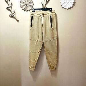 SVRN Code Beige Ribbed Joggers Size Boys Large